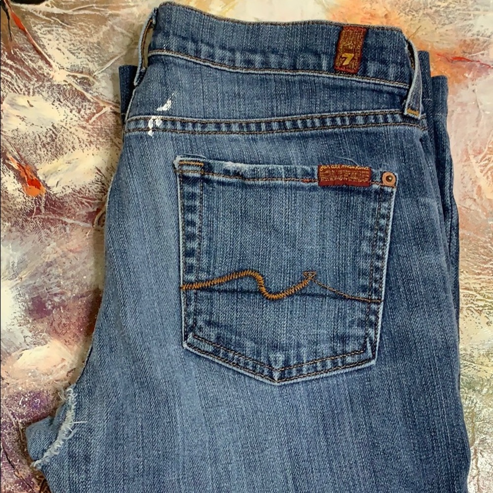 7 FOR ALL MANKIND FLARE JEANS SIZE 30 👖 - Picture 5 of 7